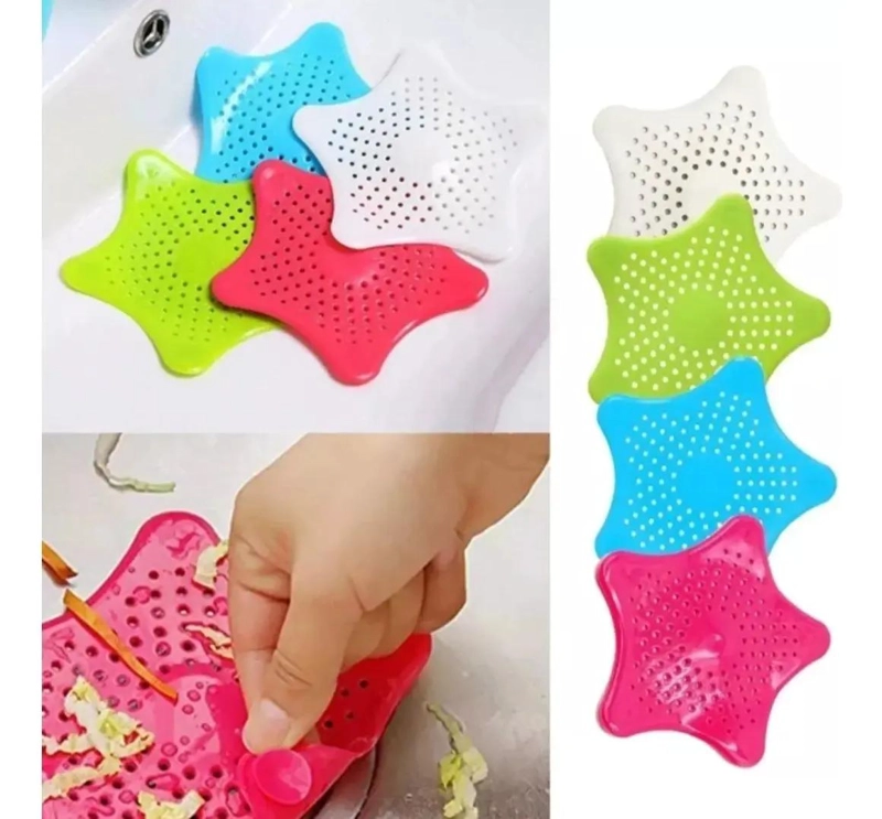 SET DE 4 FILTROS DE SILICONA PARA DRENAJE EN COCINA Y BAÑO - 1