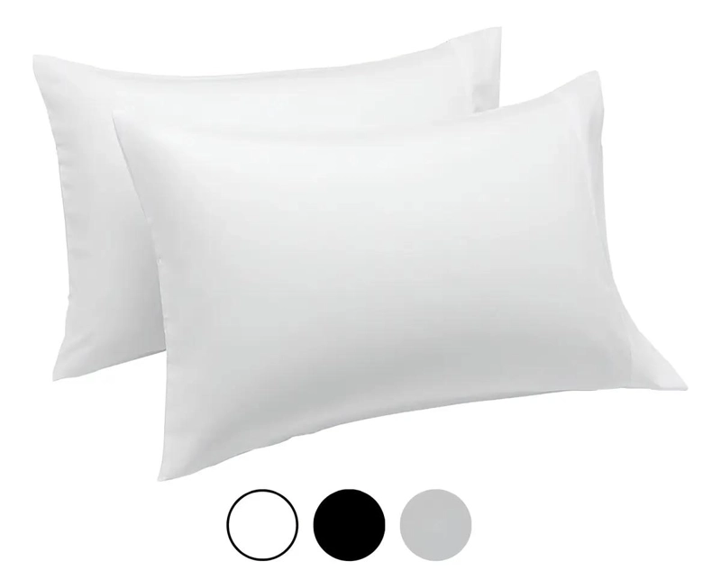 PACK DE 2 FUNDAS DE ALMOHADA DE POLIE STER SUAVES 50X90 CM - 1