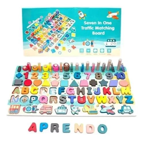 TABLERO MONTESSORI 7 EN 1 PARA EL DESARROLLO INFANTIL - 2