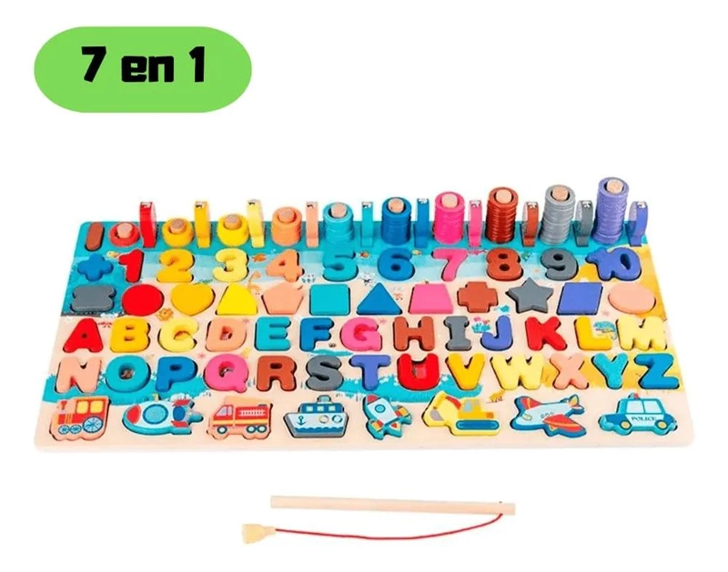 TABLERO MONTESSORI 7 EN 1 PARA EL DESARROLLO INFANTIL - 3