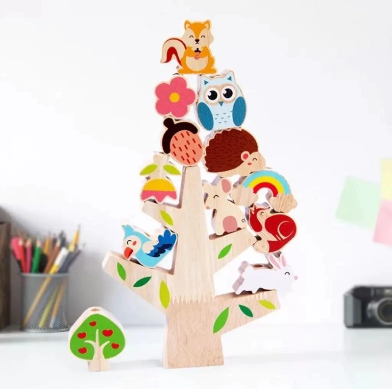 BLOQUES DE MADERA DIDACTICOS PARA NIÑOS CON ANIMALES - 5