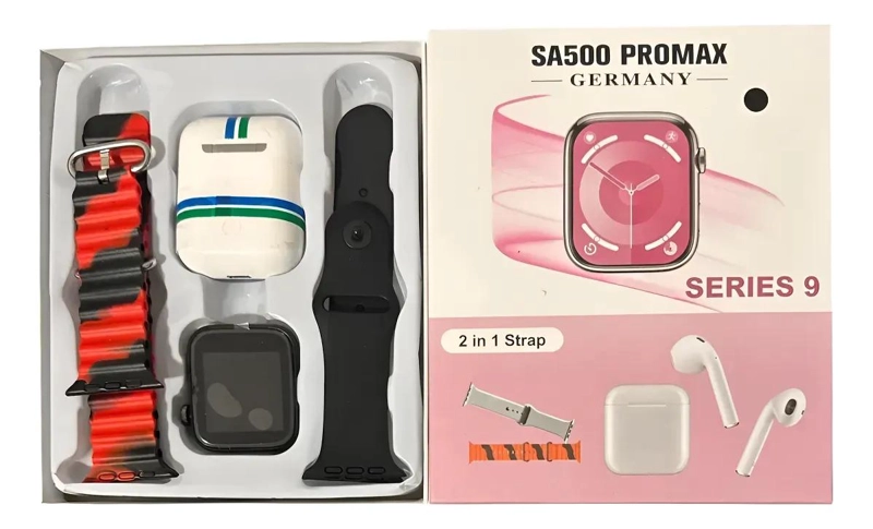 SMARTWATCH MODERNO CON AUDIFONOS INALAMBRICOS Y CORREAS INTERCAMBIABLES - 2