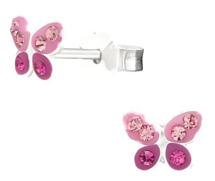 AROS DE MARIPOSA EN PLATA 925 PARA PERFORACIONES MULTIPLES - 1
