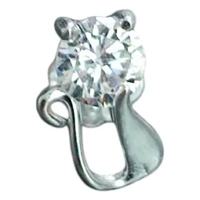 AROS DE PLATA 925 EN FORMA DE MANZANA CON CIRCONES - 4