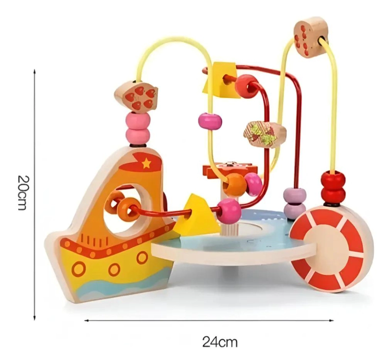 LABERINTO INTERACTIVO DE MADERA PARA DESARROLLO INFANTIL - 3
