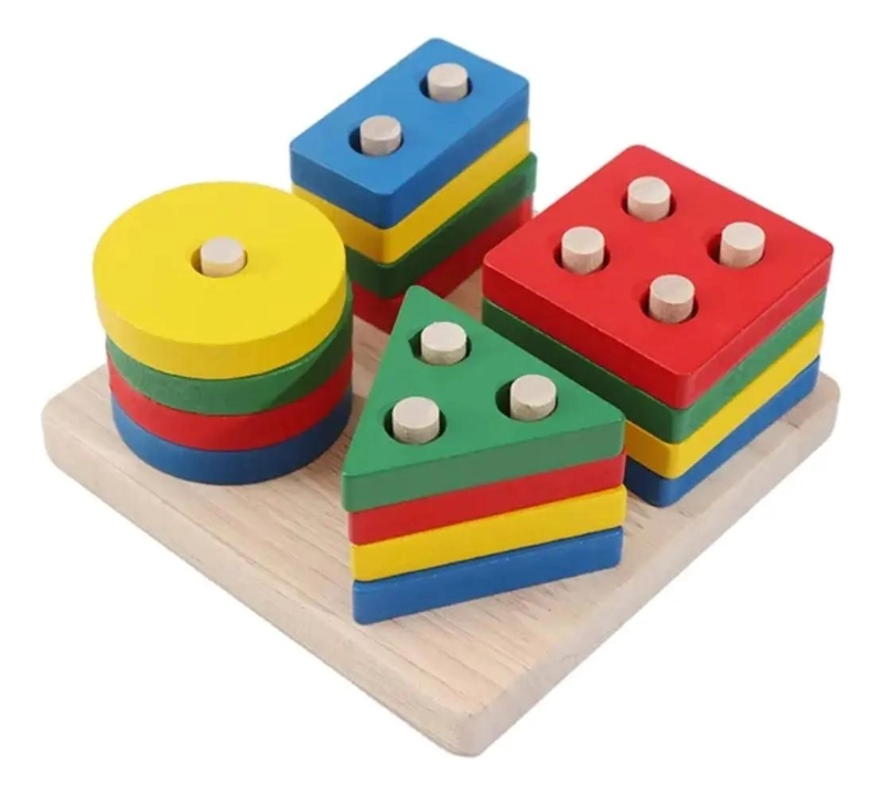 JUGUETES EDUCATIVOS DE MADERA PARA NIÑOS PACK DE 6 - 10