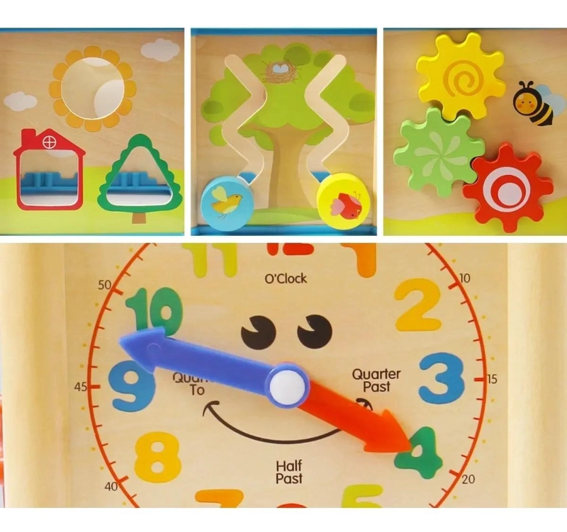 CUBO ENCAJE DIDACTICO DE MADERA PARA NIÑOS DE 1 A 3 AÑOS - 7