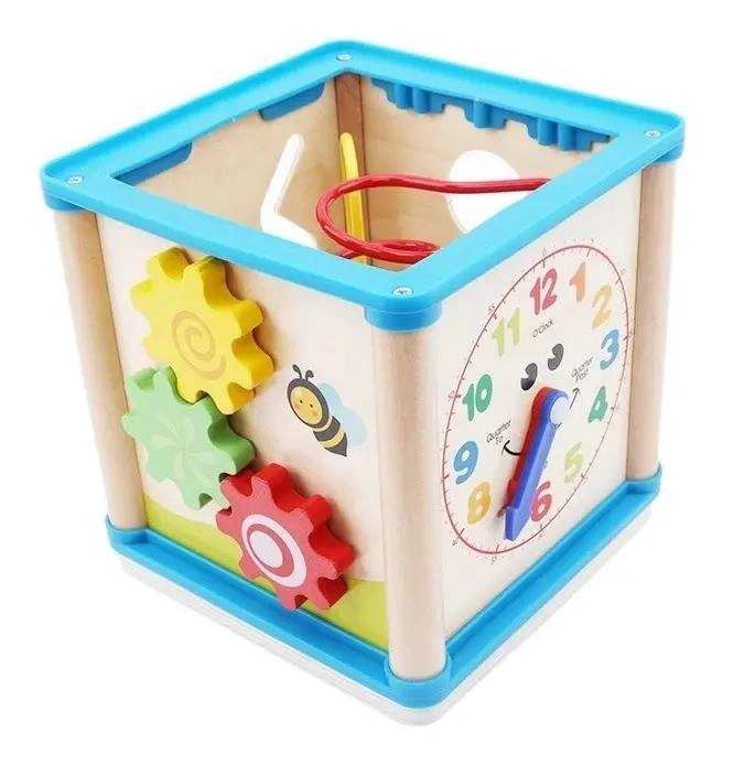 CUBO ENCAJE DIDACTICO DE MADERA PARA NIÑOS DE 1 A 3 AÑOS - 8
