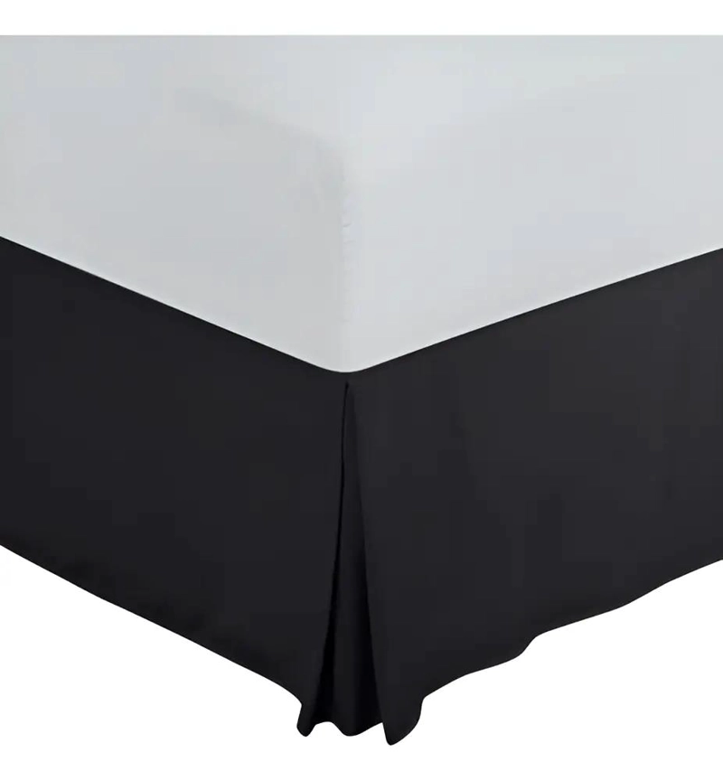 FALDON DE CAMA KING NEGRO DE MICROFIBRA SUAVE Y RESISTENTE - 1