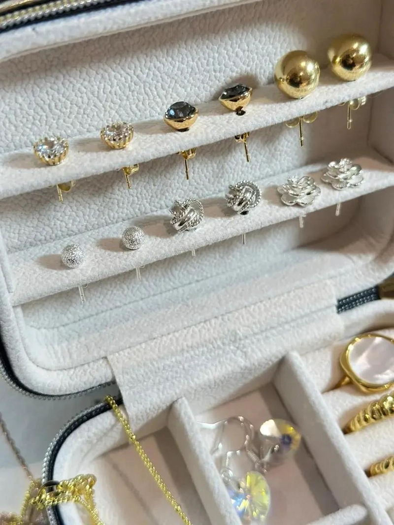AROS COLGANTES DE PLATA LEY 925 CON BAÑO DE ORO - 3