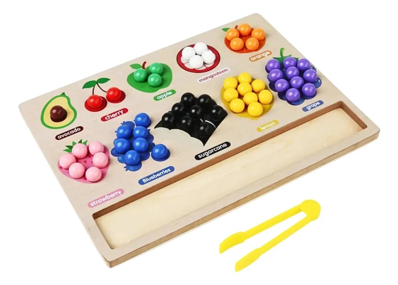 TABLERO EDUCATIVO DE CLASIFICACION DE COLORES Y FRUTAS - 2