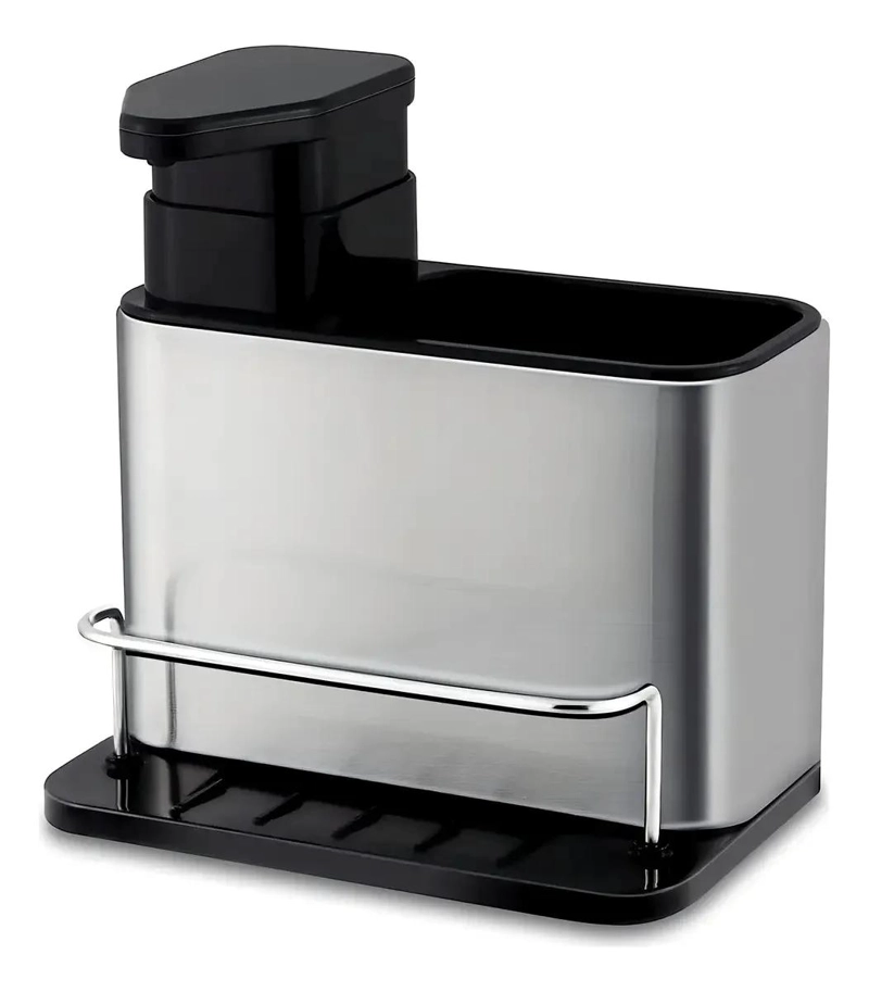 ORGANIZADOR DE LAVAPLATO DE ACERO INOXIDABLE CON DISPENSA DE JABON - 1