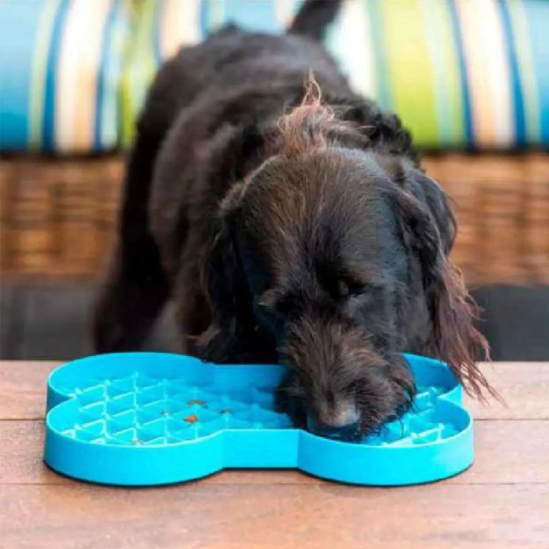 COMEDERO INTERACTIVO PARA PERROS PEQUEÑOS COLOR TURQUESA - 3
