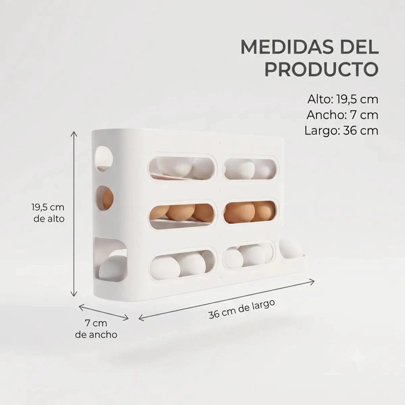 ORGANIZADOR DE HUEVOS DE 30 UNIDADES EN 4 NIVELES - 4