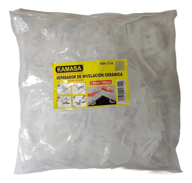 CLIPS NIVELADORES REUTILIZABLES 1.5MM PACK 500 - 2