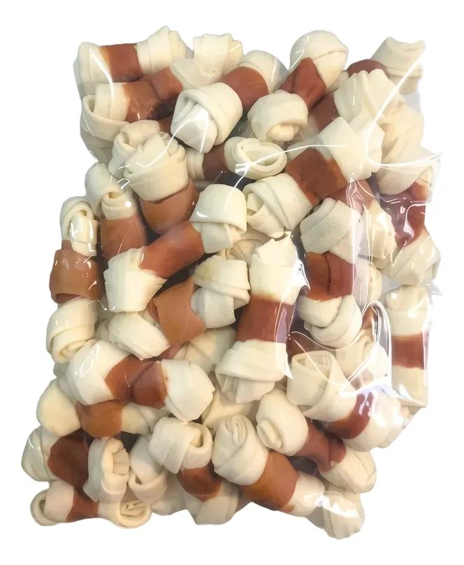 HUESO SNACK PARA PERROS ENVUELTO EN POLLO 50 UNIDADES 600G - 1