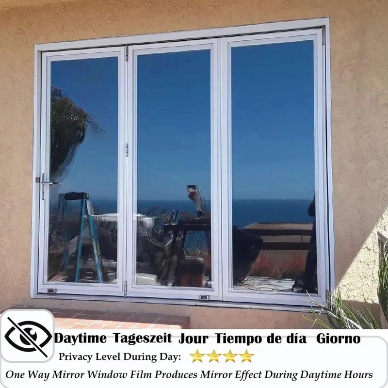 VINILO ESPEJO PARA VENTANAS 1.5M X 1M CON PROTECCION UV - 8