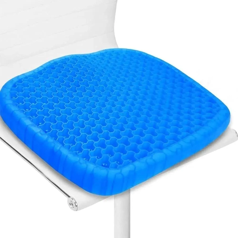 COJIN DE GEL ERGONOMICO PARA SILLA CON DISEÑO DE PANAL - 2