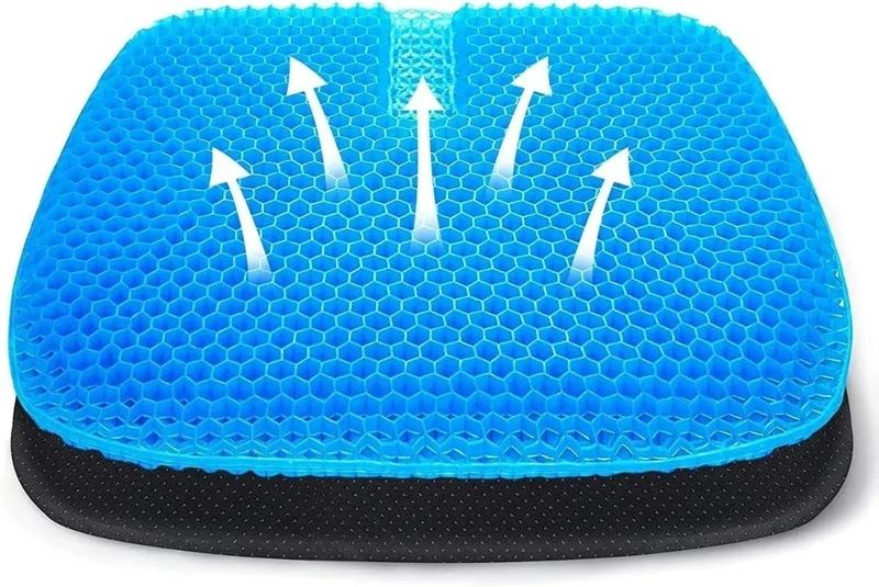 COJIN DE GEL ERGONOMICO PARA SILLA CON DISEÑO DE PANAL - 5