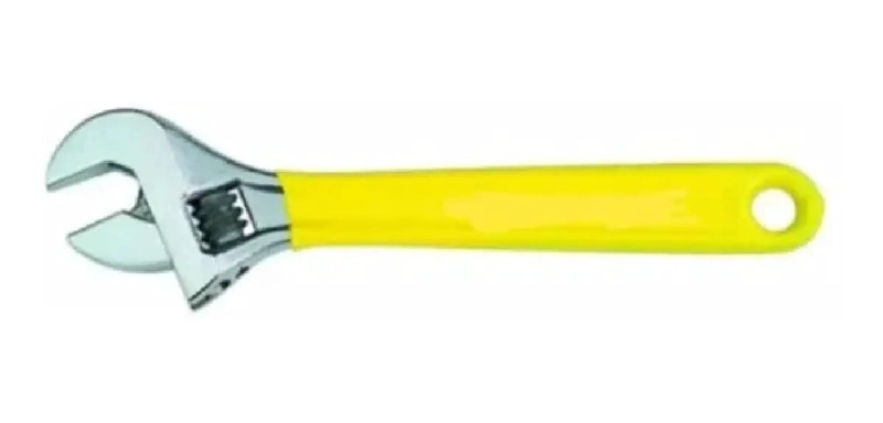 LLAVE FRANCESA DE ACERO COLOR AMARILLO - 1