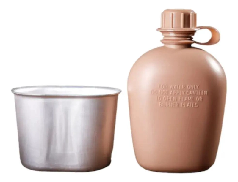 CANTIMPLORA DE ALUMINIO DE 1 LITRO CON FUNDA Y TAZA - 4