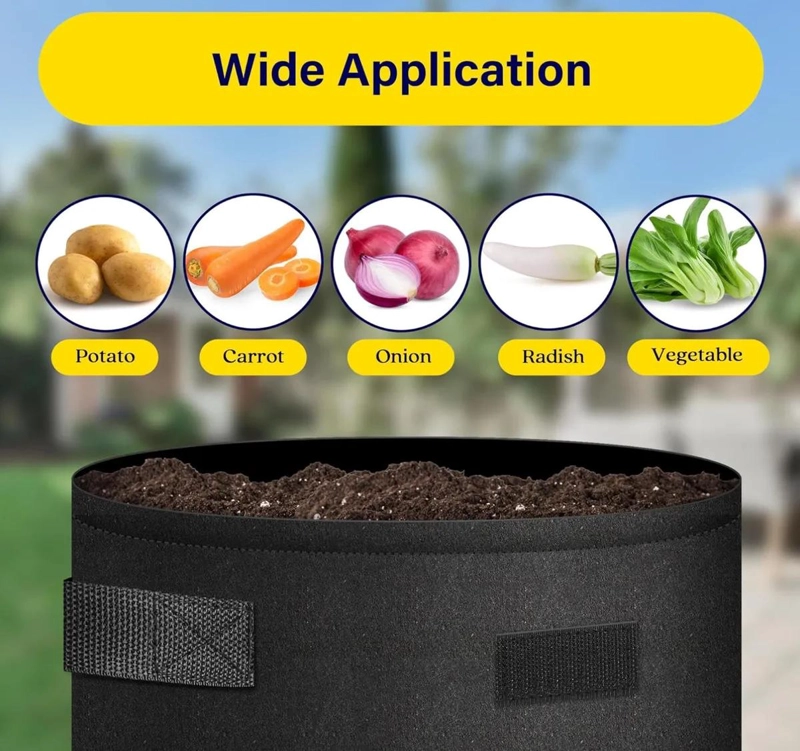 PACK DE 5 MACETAS DE FIELTRO PARA CULTIVO DE PATATAS Y TOMATES - 8