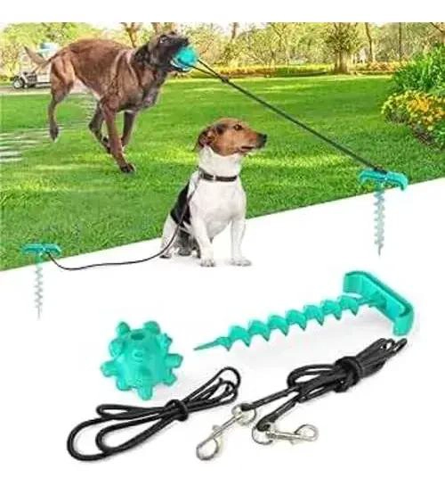 KIT DE ESTACA Y JUGUETE INTERACTIVO PARA PERROS - 2