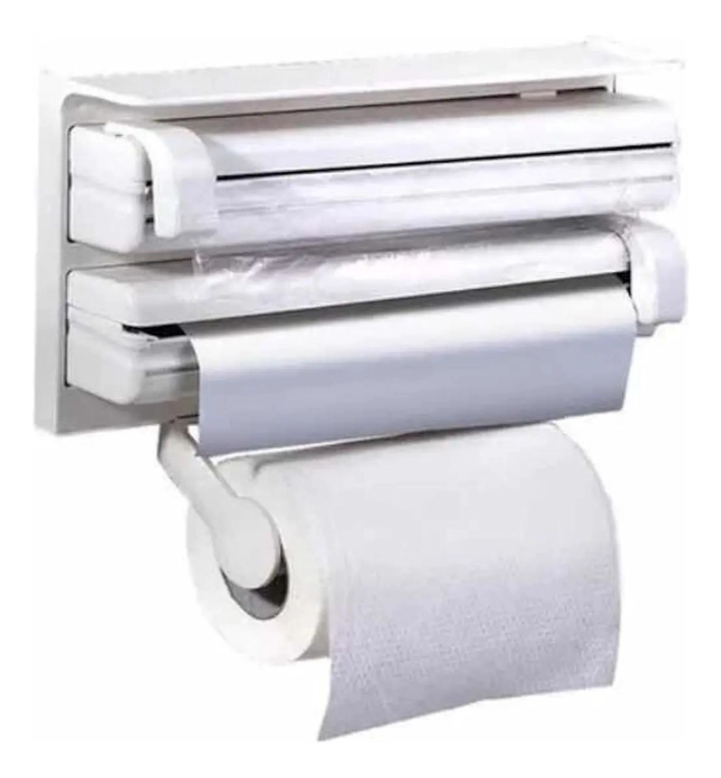 PORTARROLLO DISPENSADOR TRIPLE PARA TOALLAS Y FILMS - 1