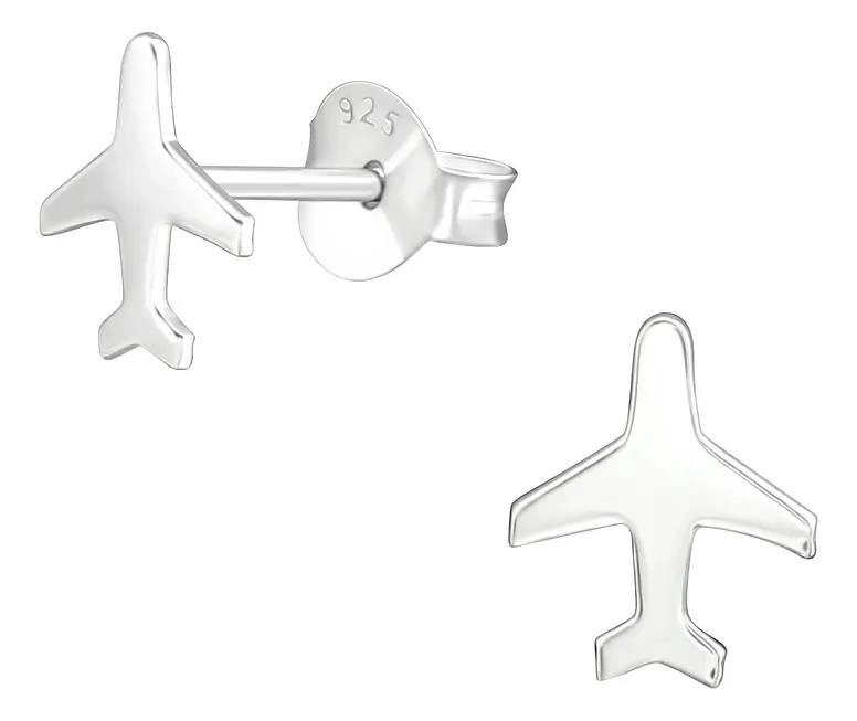 AROS MINI AVION EN PLATA 925 PARA PERFORACIONES - 1