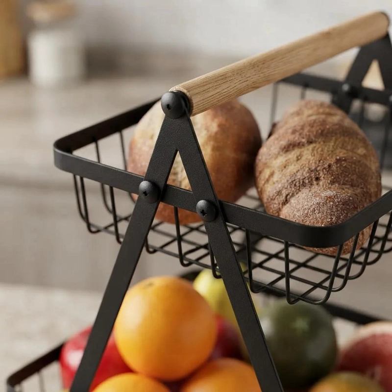 ORGANIZADOR DE COCINA FRUTERO TRIANGULAR DE TRES NIVELES - 6