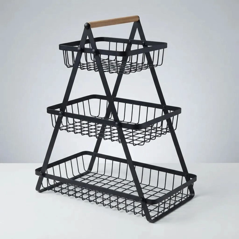 ORGANIZADOR DE COCINA FRUTERO TRIANGULAR DE TRES NIVELES - 7