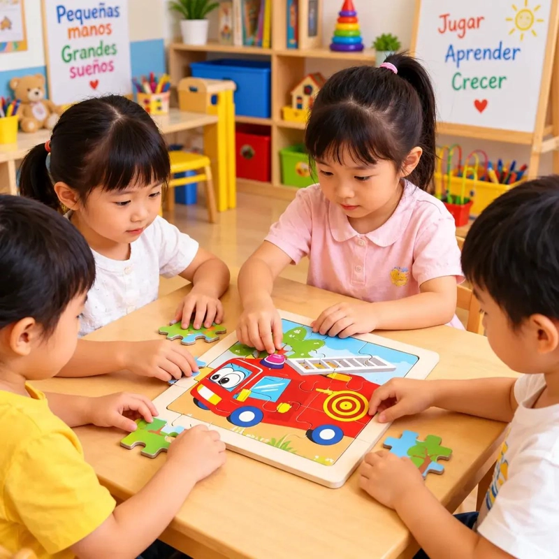 PACK DE 10 ROMPECABEZAS DE MADERA PARA NIÑOS - 2