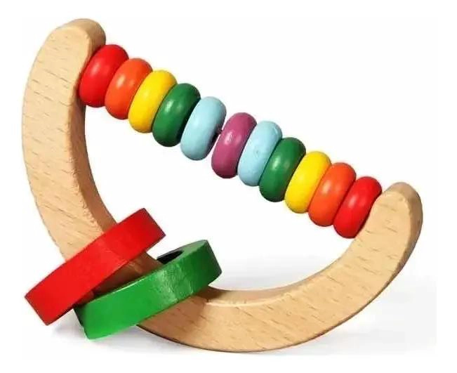 SONAJEROS DE MADERA PARA BEBE S ESTIMULACION TEMPRANA - 1