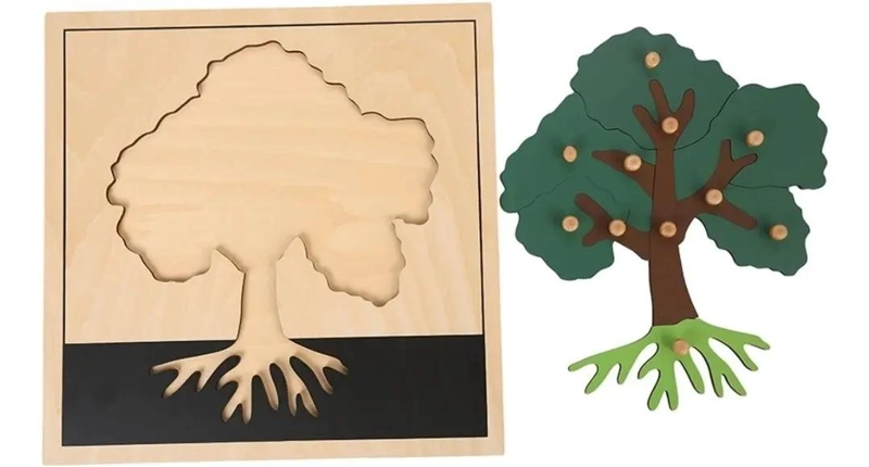 PUZZLE MONTESSORI DE MADERA PARA APRENDIZAJE INFANTIL - 3