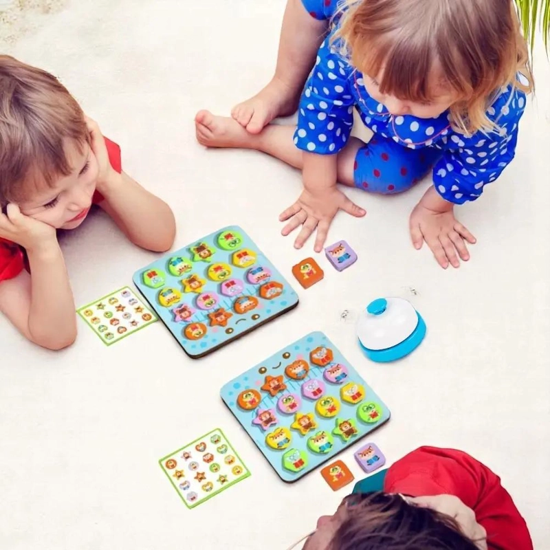 PUZZLE DIDACTICO DE MADERA PARA NIÑOS CON PATRONES COLORIDOS - 4