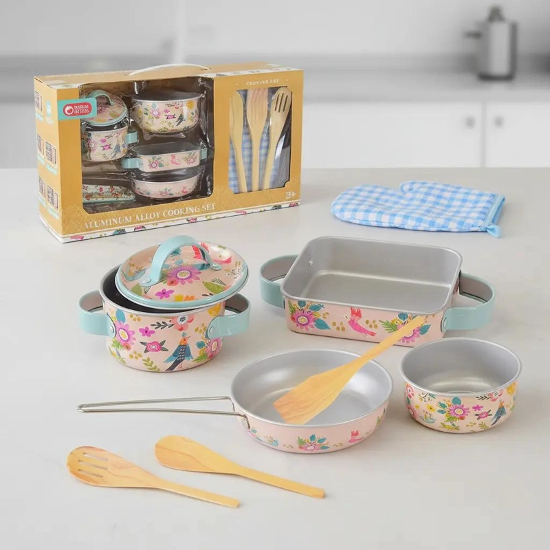 SET DE OLLAS Y UTENSILIOS METALICOS PARA JUEGO INFANTIL - 2