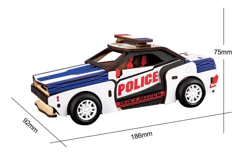 PUZZLE 3D VEHICULO ARMABLE DE MADERA PARA NIÑOS - 4