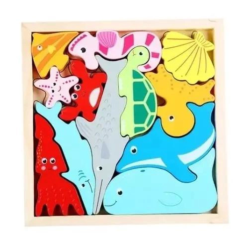 PACK DE 5 ROMPECABEZAS DIDACTICOS DE MADERA PARA NIÑOS - 5
