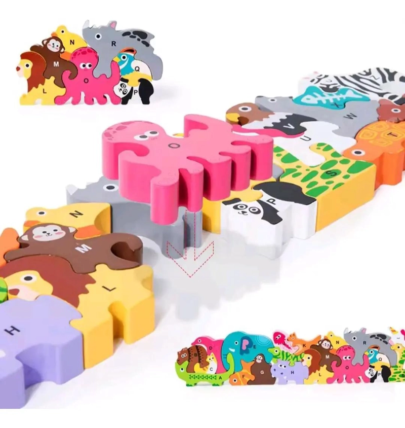 PUZZLE MONTESSORI DE ANIMALES Y ABECEDARIO PARA NIÑOS - 3