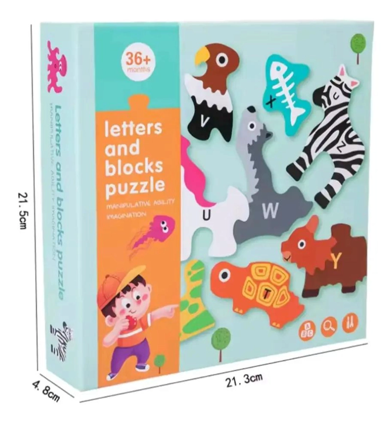 PUZZLE MONTESSORI DE ANIMALES Y ABECEDARIO PARA NIÑOS - 6