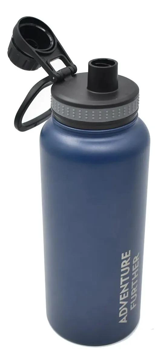 BOTELLA TE RMICA METALICA INSULADA 1 LITRO COLOR AZUL MARINO - 2