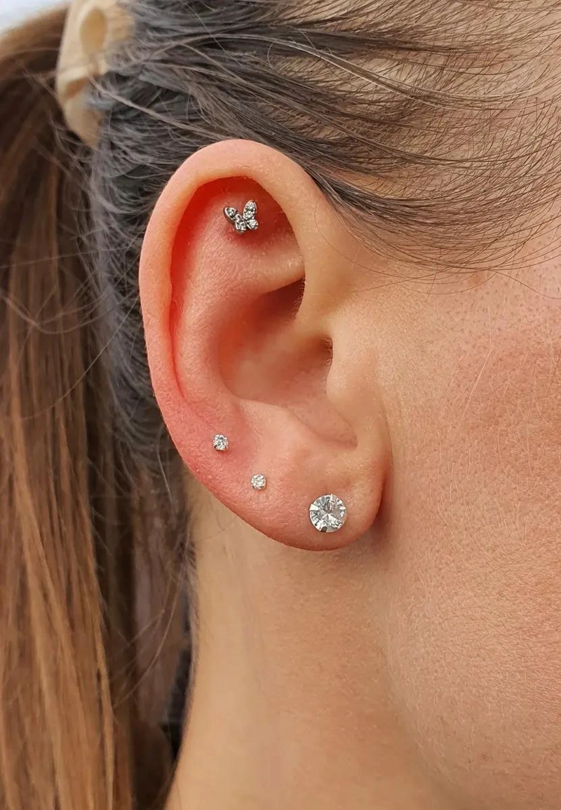 AROS DE PLATA 925 CON CIRCONITAS BRILLANTES DE 5 MM - 3