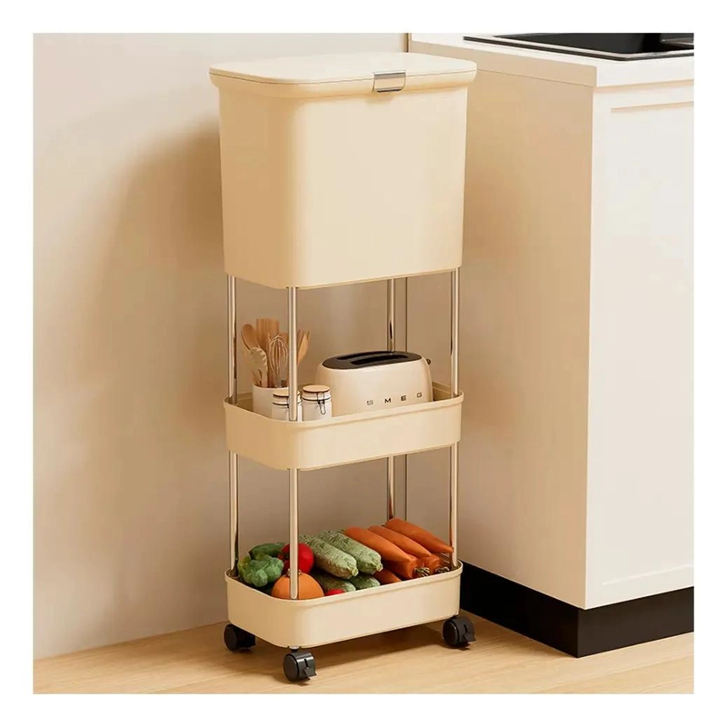 ESTANTE ORGANIZADOR VERTICAL CON COMPARTIMENTO PARA RESIDUOS - 6