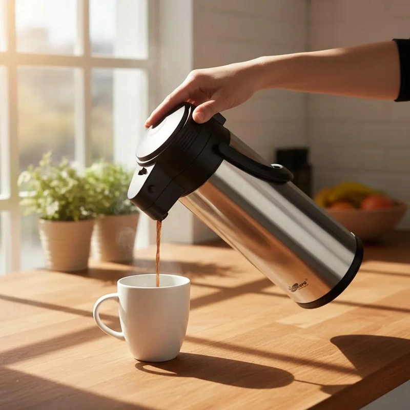 TERMO DE VACIO PARA CAFE  CON BOMBA 1.9 LITROS - 1