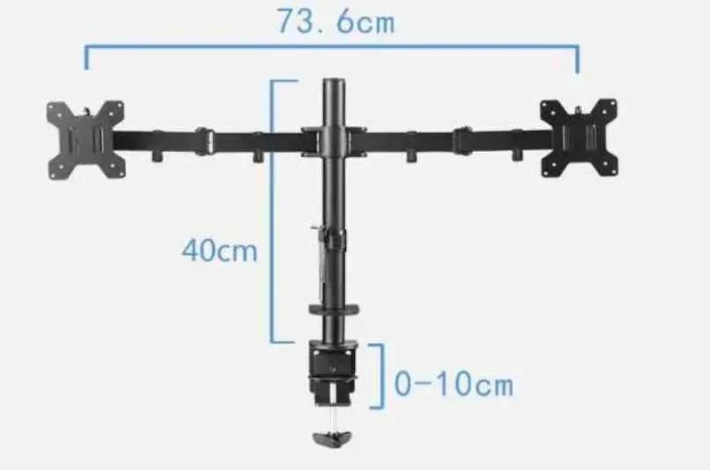 SOPORTE ARTICULADO DE ACERO PARA DOS MONITORES DE 17 A 32 PULGADAS - 1
