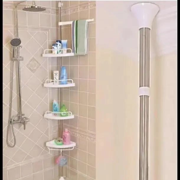 ORGANIZADOR ESQUINERO AJUSTABLE PARA BAÑO DE 4 NIVELES - 1