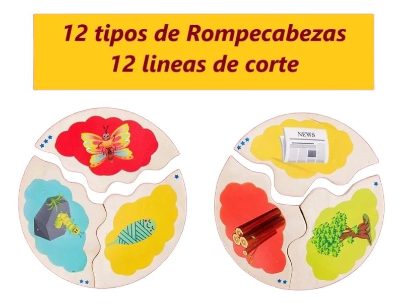 PUZZLE MONTESSORI PARA EL DESARROLLO INFANTIL Y APRENDIZAJE - 4