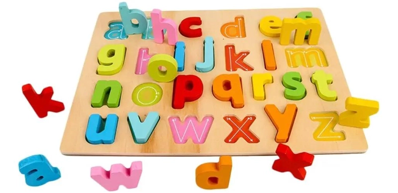ROMPECABEZAS DE MADERA ABECEDARIO PARA NIÑOS CON LETRAS MINUSCULAS - 2