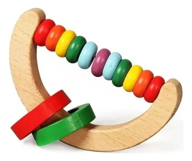 SONAJEROS DE MADERA PARA BEBE S ESTIMULACION TEMPRANA - 2