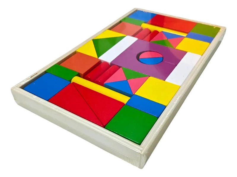 BLOQUES DE MADERA ARCOIRIS DIDACTICOS PARA CONSTRUCCION - 1